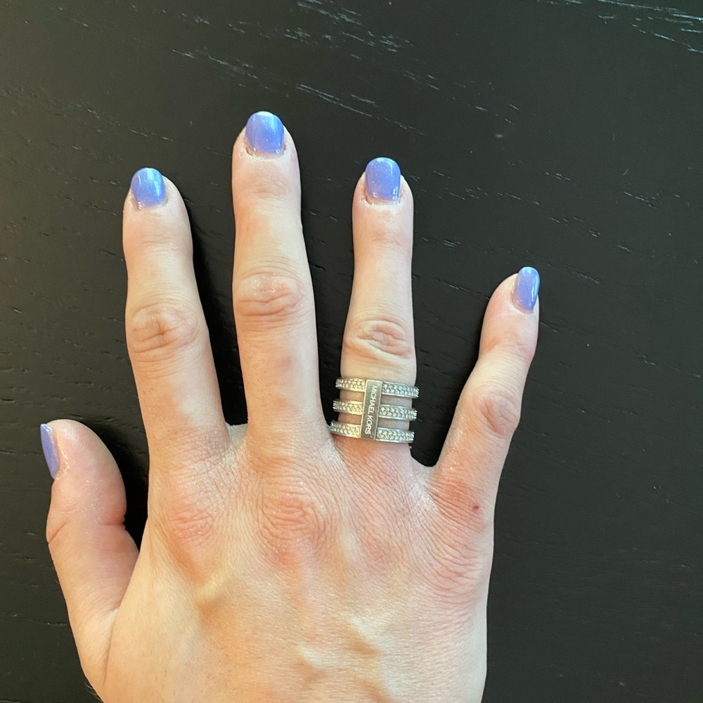 Michael Kors Pave Tri Stack Ring 8 - Picture 7 of 8